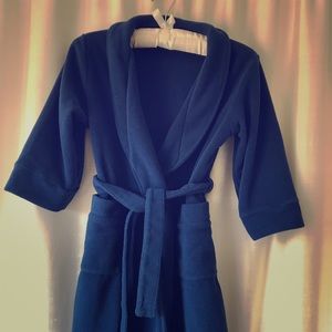 LL Beans Blue Fleece Bathrobe Kids5-6